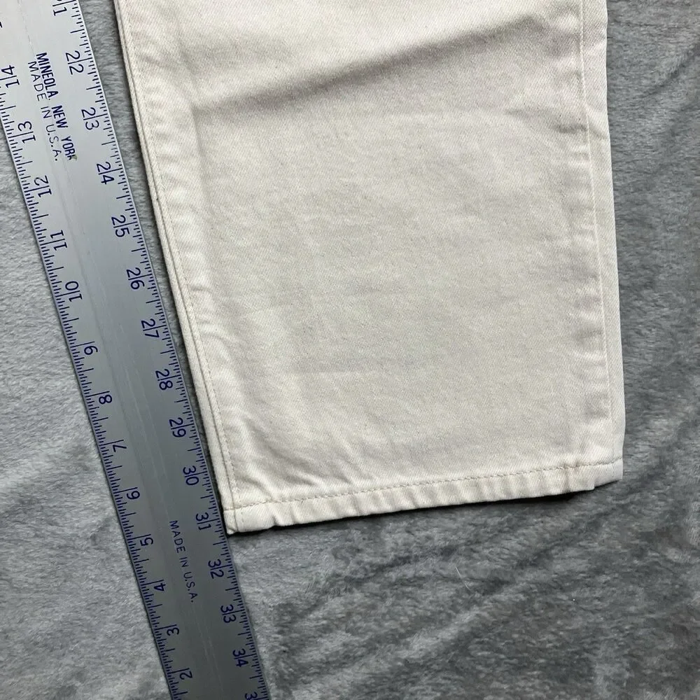 J Crew Jeans Men 38x32 Ivory 770 Straight Fit Natural Seeded Coastal Denim CR372